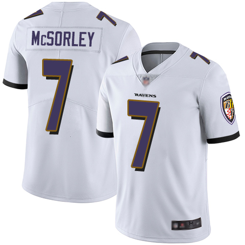 Baltimore Ravens Limited White Men Trace McSorley Road Jersey NFL Football #7 Vapor Untouchable->baltimore ravens->NFL Jersey